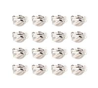 HEALLILY Clip sur la Boucle d'oreille convertisseur Composants de Boucle d'oreille Non percés Plat Plateaux de Boucle d'oreille pour DIY Boucle d'oreille Faisant 20pcs ()