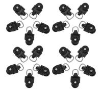 HEALLILY Clips pour rideaux à rail de plafond, galets de glissement pour rail de rideau en plastique noir, lot de 50, glissement fluide pour rideau de et fenêtre, accessoires de