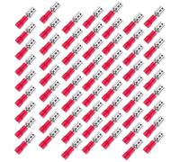 HEALLILY Cosses Femelles Pré-isolées en Laiton et Pvc Rouge Lot de 200 pour Câblage Électrique sans Soudure, Réparation Rapide pour Véhicules et Électriques