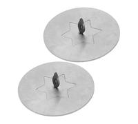 HEALLILY Couvercle Acier Inoxydable pour Pot à Bougie Décoration Élégante avec Design Étoile Accessoire Pratique pour Bougies Parfumées Et Jarres à Bougie