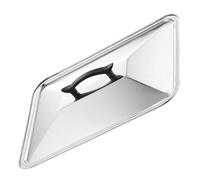 HEALLILY Couvercle Anti-Éclaboussures Rectangulaire en Acier Inoxydable 40 X 30 CM Couvercle pour Plat de Cuisson Profonde Poignée Ergonomique Accessoire Cuisine pour Cuisson Vapeur et