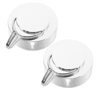 HEALLILY Crochets Muraux Design Simple et Élégant 2pcs en Métal Argenté Forte Puissance D'aspiration sans Perçage pour Salle de Bain Cuisine Adaptés aux Maisons et Hôtels
