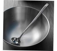 HEALLILY Cuillère à miel à long manche en acier inoxydable pour condiments - Ustensile de cuisine pour sauce et épices - Outil de cuisine en métal avec prise en main facile