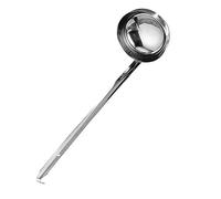 HEALLILY Cuillère Inox à Long Manche Robuste pour Cuisine Cuillère Doseuse Pratique et Confortable Ustensile et Ergonomique pour Service