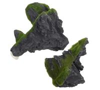 HEALLILY Décoration D'aquarium Rocher de Montagne Flottant en Résine | Paysage Micro Aquascaping, Forme Montagne Trou et Pont, Installation Simple