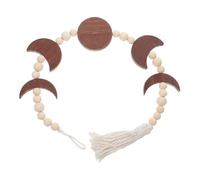 HEALLILY Décoration Murale Phases De Lune Avec Pompons Art Boho Bois à Suspendre Pour Salon Chambre Et Bureau