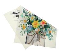 HEALLILY Drapeau 产品配件 Réversible en Lin de Jardin Fleuri 45x32cm Style Printanier Élégant et Polyvalent pour Décoration Extérieure, Porte de Jardin ou Murs