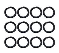 HEALLILY Élastiques à Cheveux Faciles à Mettre et Retirer en Polyester Lot de 20 Noirs pour Garçon et Filles pour Coiffure Queue de Cheval