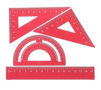 HEALLILY en Aluminium Triangulaire Échelle Règle Ensemble Comprend 2 Pièces Triangulaire Règle Rapporteur Et Linéaire Règle Math Géométrie Outil pour Les Étudiants Rapporteur pour Avis