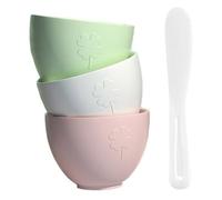 HEALLILY Ensemble de Bols Mélangeurs en Silicone Flexibles avec Bâton de Mélange pour Masque Visage, Application Facile, pour Salons de Beauté et Création de Masques Faciaux