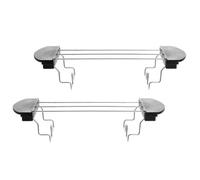 HEALLILY Étagère Acier Inoxydable 2 Pièces, Support Multifonction pour Cupcake et Pizza, Surface Lisse Cuisine et Cuisson la Vapeur