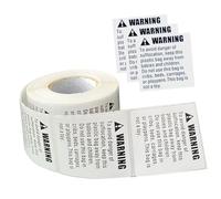 HEALLILY Étiquettes d'avertissement d'étouffement autocollantes par autocollants pour boîtes d'emballage, décalcomanies de sécurité faciles à décoller et à coller pour éviter les risques d'étouffement