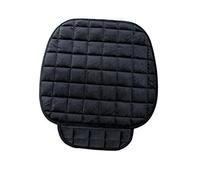 HEALLILY Galette de Chaise en Peluche Noire pour Siège Auto et Bureau, Surface Antidérapante et Résistante à L'usure Sangles et Crochets pour L'hiver