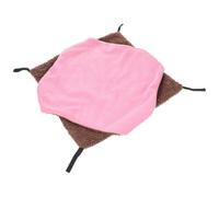 HEALLILY Hamac pour Hamster Lit Suspendu pour Chinchilla Double Couche en Polaire et Laine Tricotée Rose, Installation Facile, pour Cage à Animaux de Compagnie