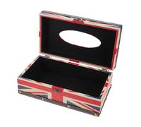 HEALLILY Housse de boîte à mouchoirs rétro avec motif Union Jack classique en bois pour bureau, coiffeuse et décoration d'intérieur