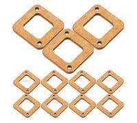 HEALLILY Kit 40pcs Pendentifs de Boucles D'oreilles en Bois Minimalistes Marron, Accessoires Polyvalents Faciles à Assortir pour Fabrication de Bijoux DIY