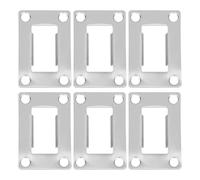 HEALLILY Kit de 6 Plaques de Gâche Résistant à L'usure en Acier Inoxydable Argenté Portable pour Renfort de Porte D'entrée Sécurisé