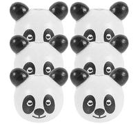 HEALLILY Lot de 10 perles en bois en forme de tête de panda pour loisirs créatifs et fabrication de bijoux