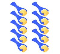 HEALLILY Lot de 10 pinceaux de peinture pour enfants - Jouets d'apprentissage précoce pour enfants et tout-petits - Rouleau éponge lavable en mousse - Pinceau de peinture acrylique - Bleu - Plastique