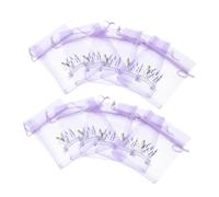 HEALLILY Lot de 10 sachets en organza transparent avec cordon de serrage pour bijoux et bonbons à la lavande résistants à l'humidité pour organiser et emballer