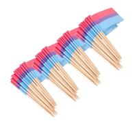 HEALLILY Lot de 100 cure-dents motif drapeau arc-en-ciel pour décoration de gâteaux de fruits, desserts, décorations LGBTQ Pride en matériau pour cupcakes et apéritifs