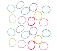 HEALLILY Lot de 100 élastiques à cheveux multicolores en caoutchouc pour queue de cheval pour un usage quotidien doux et confortable