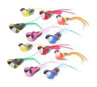 HEALLILY Lot de 12 oiseaux artificiels en mousse légère avec motif à plumes et clips pour décoration d'arbre de Noël, mariage, jardin et couronne