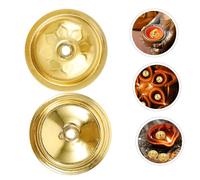 HEALLILY Lot de 12 porte-mèches flottantes en aluminium pour lampes à huile, disque de mèche de lampe à beurre, avec support central pratique et support de lumière Bouddha pour une combustion sûre
