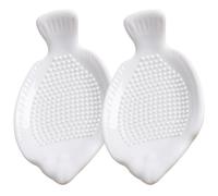 HEALLILY Lot de 2 Écraseurs Céramiques Blancs de Poisson, Légers et Compatibles Lave-vaisselle, pour Broyer Ail, Gingembre, Pommes de Terre et Carottes Cuisine