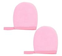HEALLILY Lot de 2 gants autobronzants réutilisables en peluche pour application de lotion pour le corps et crème solaire