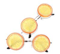 HEALLILY Lot de 2 paires de lunettes de fête en forme de citron - Lunettes amusantes pour la plage, les mariages et les accessoires photo - Design unique léger et robuste pour événements festifs et