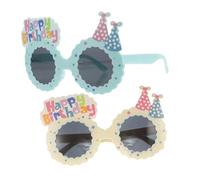 HEALLILY Lot de 2 paires de lunettes de soleil fantaisie pour adultes