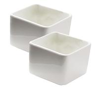 HEALLILY Lot de 2 petits bols à sauce carrés créatifs en céramique pour sauce soja, apéritif, assaisonnement pour maison, restaurant, barbecue, pique- et résistant à l'usure
