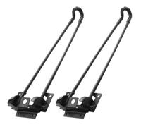 HEALLILY Lot de 2 Pieds de Table Pliables en Fer Noir Légers et Faciles à Installer pour Table Robuste et Antidérapante à Usage Domestique