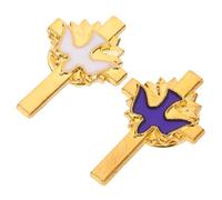 HEALLILY Lot de 2 pin's vintage en forme de croix de colombe de la paix pour femme, accessoire significatif pour première communion, baptême, artisanat élégant