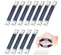 HEALLILY Lot de 20 Charnières Flexibles en Fer Argenté pour Porte-monnaie et Paquet à Main, Charnières Lisses Installation Facile pour Création de Paquet et Loisirs Couleur Aléatoire