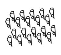 HEALLILY Lot de 20 crochets de suspension en plastique noir pour gouttière de Noël et extérieur, résistants aux intempéries, à visser pour décoration de toit, arbre, clôture
