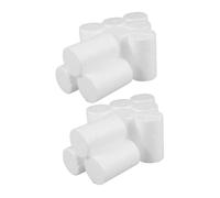 HEALLILY Lot de 20 cylindres en mousse blanche : tubes en polystyrène 5 x 3 cm pour décoration de Noël DIY - Bloc cylindre en mousse pour projet d'artisanat