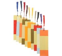 HEALLILY Lot de 20 Marque-pages en Papier Vierge Trou Suspendre, Prêts à Décorer pour Noël et Décoration Murale en Coton Couleur Aléatoire