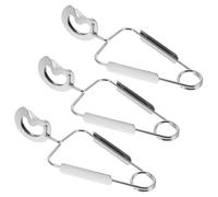 HEALLILY Lot de 3 pinces à ressort en acier inoxydable pour escargots et crustacés - Résistantes aux températures élevées - Poignée ergonomique