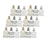 HEALLILY Lot de 30 de Boucles de Gourde Réglables en Fer pour Salopette Attaches Robustes Boucle Coulissante pour Remplacer Boutons Usés