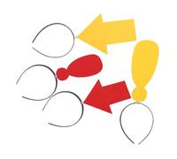 HEALLILY Lot de 4 bandeaux fantaisie en forme de flèche et point d'interrogation pour fêtes, mariages, anniversaires, photomaton pour améliorer les célébrations avec une touche humoristique et un