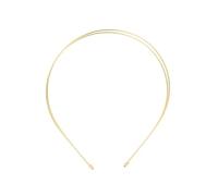 HEALLILY Lot de 4 Bandeaux Métalliques à Double Couche 18k Doré pour Fille, Accessoires de Coiffure Vintage pour Mariage et Fêtes, Décoration Élégante de Cheveux, Serrage-tête Chic