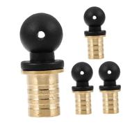 HEALLILY Lot de 4 bouchons de bouteille de vin réutilisables en forme de gourde avec bouche élégante en laiton - Accessoires de décoration classiques