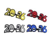 HEALLILY Lot De 4 Lunettes De Fête En Plastique Lunettes De Remise De Diplôme 2026 - Lunettes Fantaisie Pour Le Réveillon Du Nouvel An Les Anniversaires Et Les Fêtes De Fin D'Année
