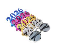 HEALLILY Lot de 4 lunettes de soleil 2026 : lunettes de soleil pour le Nouvel An, remise de diplôme, classe de 2026, lunettes de soleil fantaisie, drôles, accessoires photo de fête