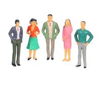 HEALLILY Lot de 5 petites figurines humaines peintes à la main pour maquettes de trains, maisons de poupées et dioramas architecturaux pour hommes pour affichage urbain