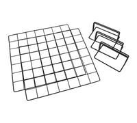HEALLILY Lot de 5 supports muraux en métal pour bijoux et décorations pour expositions d'artisanat et magasins de détail, panneau noir robuste pour boucles d'oreilles, porte-clés et travaux manuels