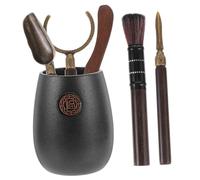 HEALLILY Lot de 6 accessoires de thé traditionnels Gongfu en céramique pour cérémonie de brassage pour débutants et maîtres Collection Six