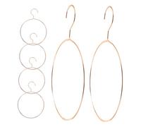 HEALLILY Lot de 6 anneaux de suspension en fer de style nordique pour cravates, ceintures, châles, voiles - Accessoire de placard en métal pour économiser de l'espace
